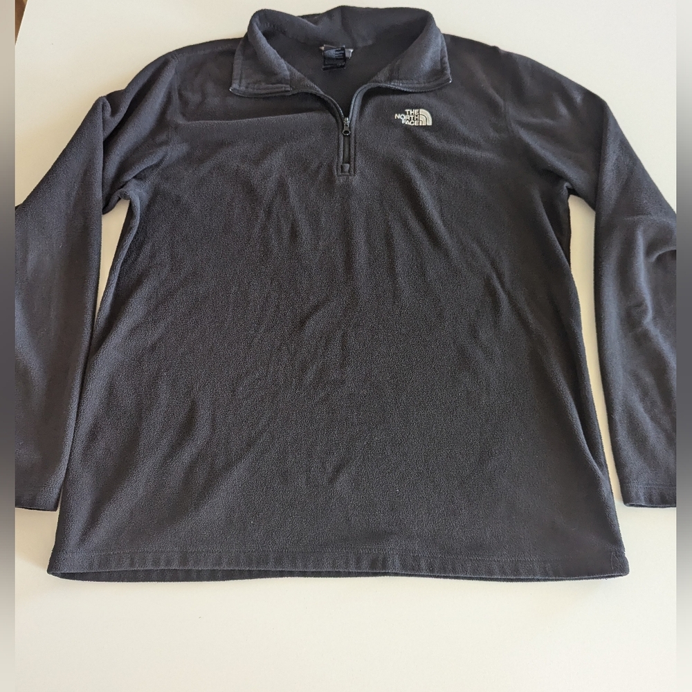THE NORTH FACE Lightweight Pullover Sweatshirt Men's large 1/4 Zip Black Fleece